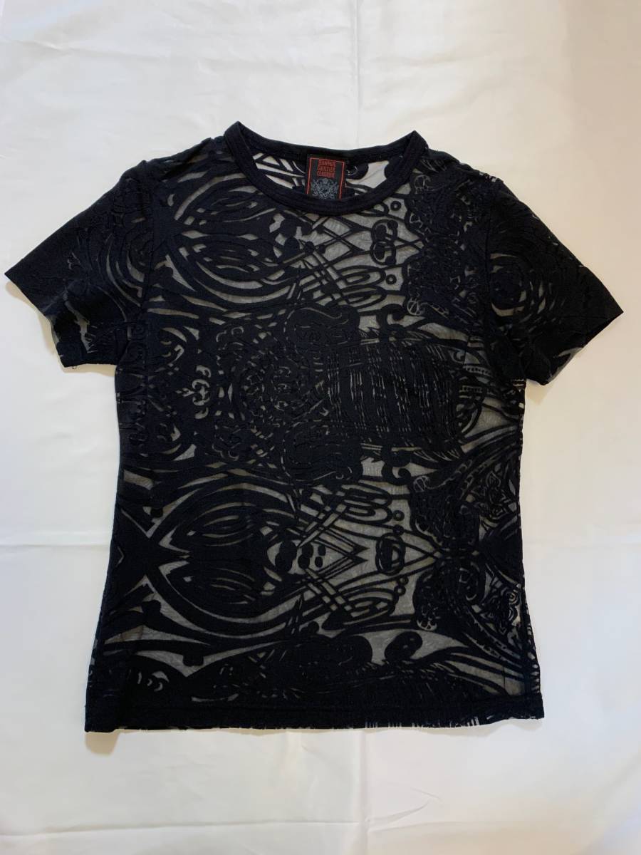 Jean Paul GAULTIER ジャンポールゴルチエ　ゴルチェ　タトゥー　メッシュ　パワーネット　Tシャツ　アーカイブ　atchive tops_画像1