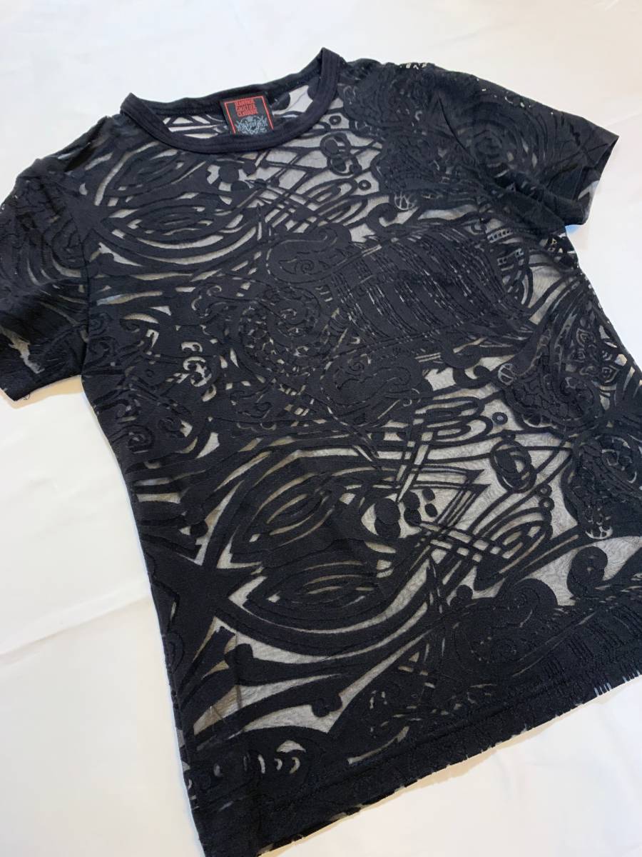 Jean Paul GAULTIER ジャンポールゴルチエ　ゴルチェ　タトゥー　メッシュ　パワーネット　Tシャツ　アーカイブ　atchive tops_画像2