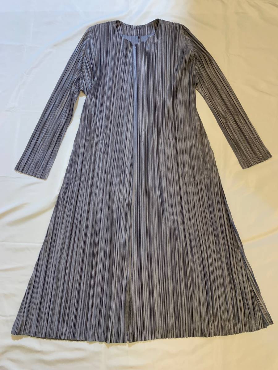 PLEATS PLEASE プリーツプリーズ ロング カーディガン ワンピース 光沢