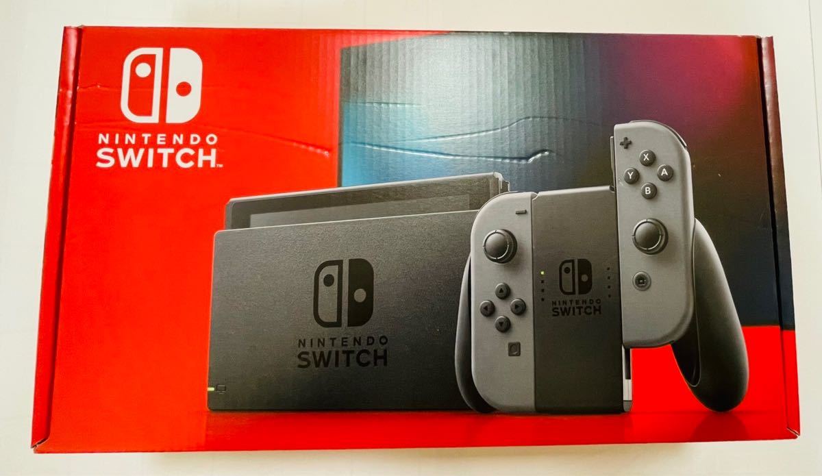 【新品】【未開封】【店舗印なし】Nintendo Switch本体 (ニンテンドースイッチ) グレー 新モデル バッテリー拡張