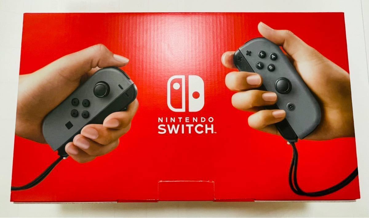 【新品】【未開封】【店舗印なし】Nintendo Switch本体 (ニンテンドースイッチ) グレー 新モデル バッテリー拡張