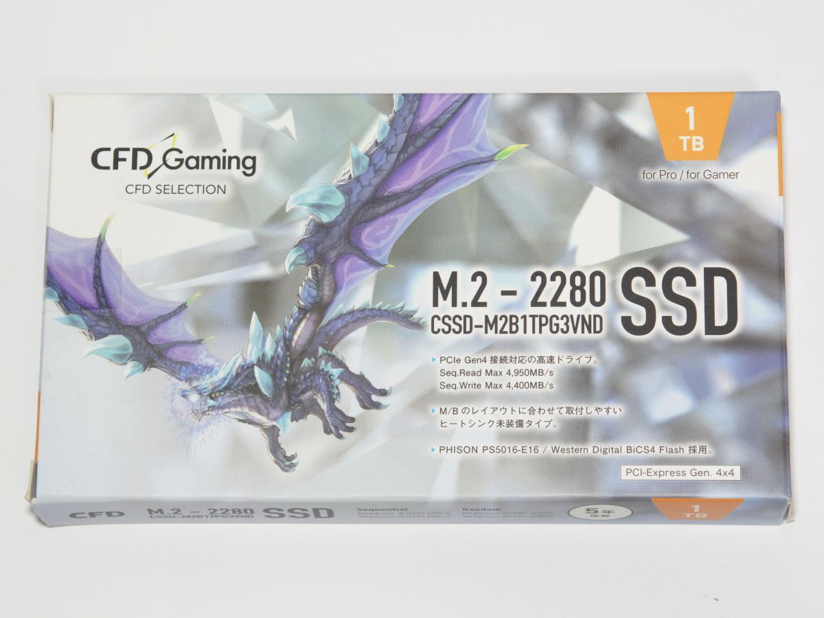【未使用】 CFD販売　NVMe内蔵SSD　1TB　M.2　2280　PCIe Gen.4x4　CSSD-M2B1TPG3VND　読取り最大4,950MB/秒