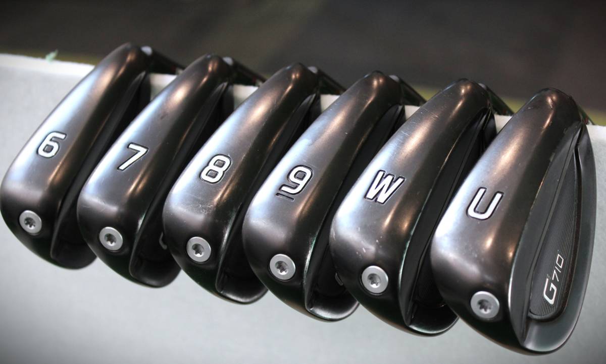 PING G710 アイアンU~6(6本セット) N.S.PRO 850GH neo フレックス R ライ角 レッド/ピン 赤ドット Golf Pride JUMBOグリップ 美品