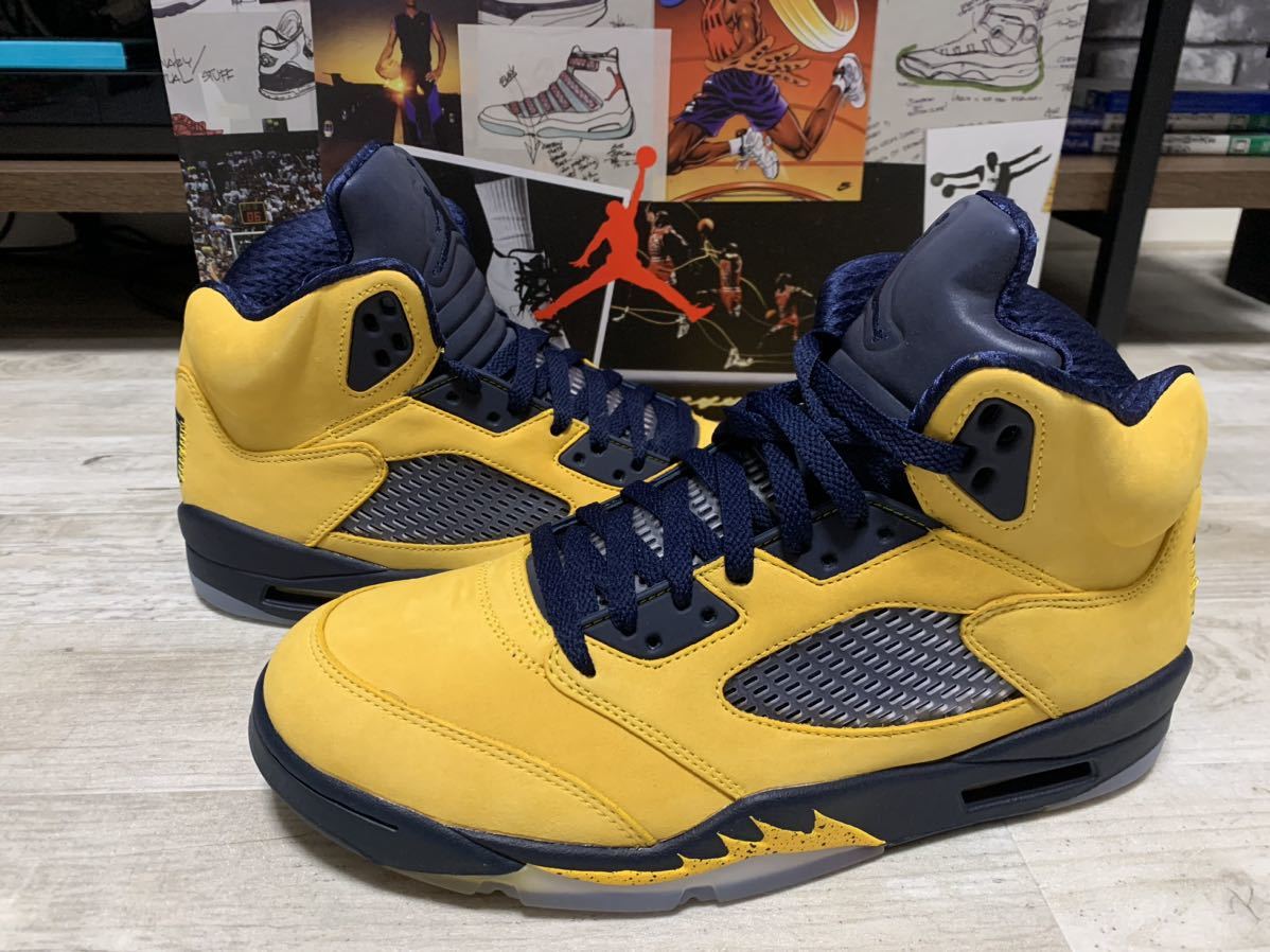 【美品】国内正規品 NIKE AIR JORDAN 5 RETRO SE Michigan 28.5cm！ナイキエアジョーダン5アマリロミシガンCQ9541-704_画像1