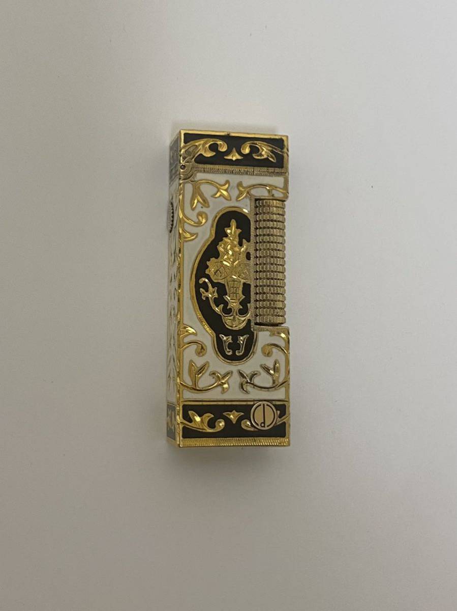 ダンヒルガスライター 手彫り彫刻品 ジャンク品 DUNHILLガスライタージャンク品