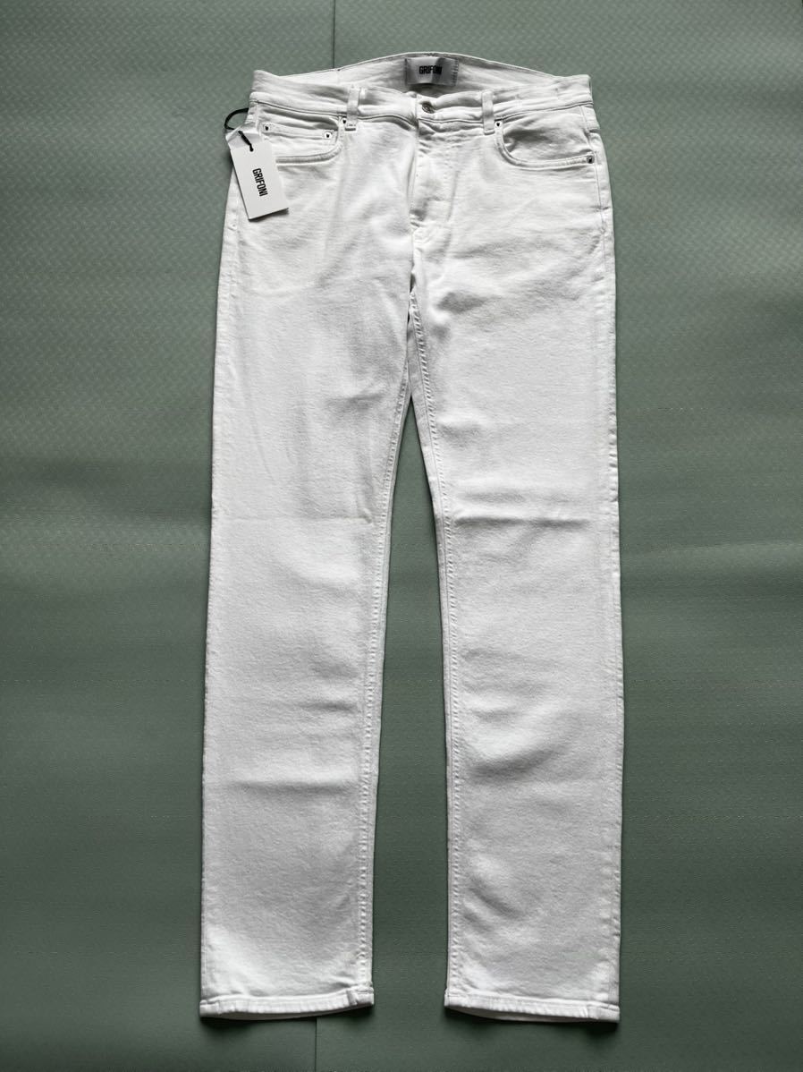 新品未使用品 GRIFONI グリフォーニ ボトムス デニム パンツ スラックス スリムフィットイタリア製 33_画像2