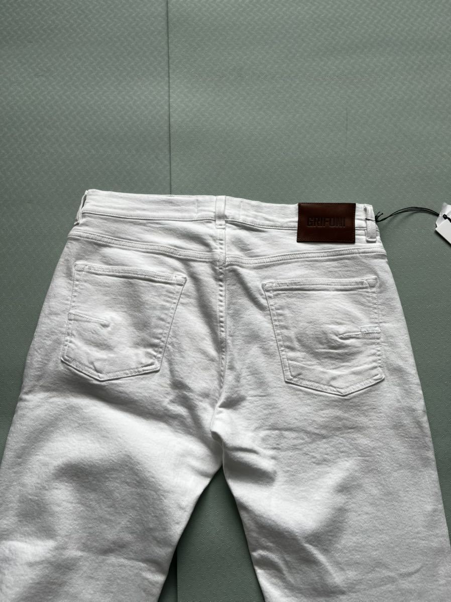 新品未使用品 GRIFONI グリフォーニ ボトムス デニム パンツ スラックス スリムフィットイタリア製 33_画像3