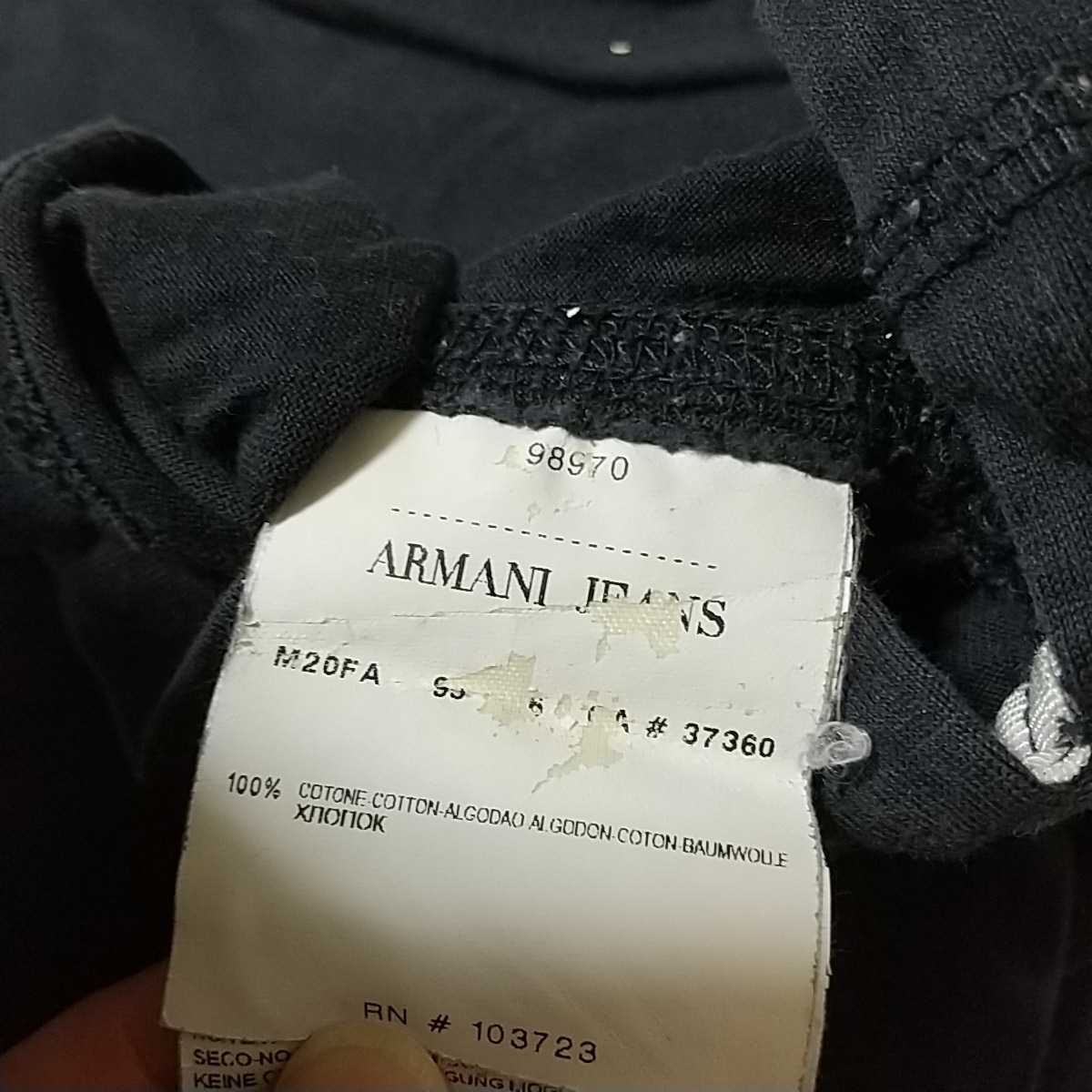 100%正規品 ARMANI LLロゴ入りブラウス JEANS(アルマーニジーンズ)大きいサイズ ベスト/ジレ アルマーニジーンズ 長袖シャツ 100%コットン