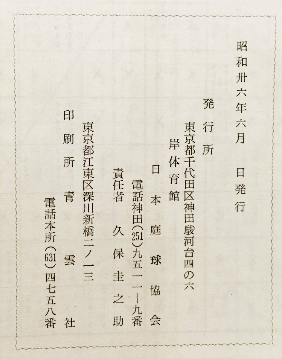 「日本庭球年鑑 1960-61年度」（昭和36年・日本庭球協会） テニス データブック_画像10