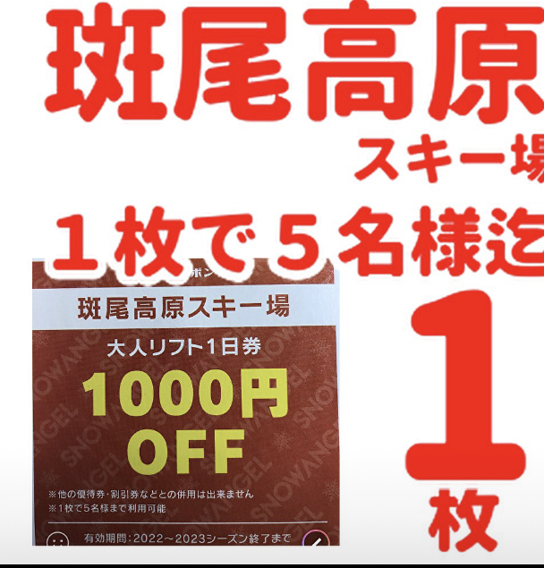 独特な 斑尾高原スキー場 リフト券 割引き券 cosmetologiauba.com