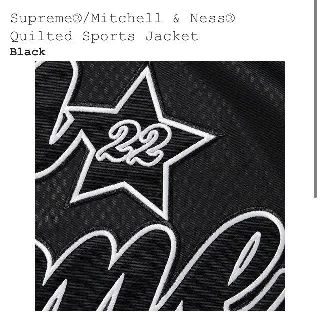 Supreme Mitchell Ness Jacket スポーツジャケット ブラック 人気