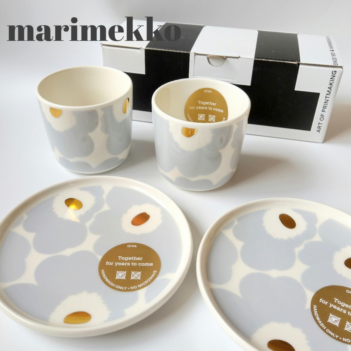 アウトレット店舗 marimekko oiva スクエアプレート5枚セット