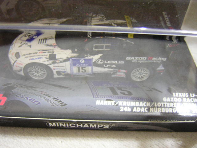 1/43　MINICHAMPS 2009年ニュルブルクリンク24時間レース　ガズーレーシング　レクサスLF-A#15　ハーネ、クルムバッハ、ロッテラー、成瀬弘