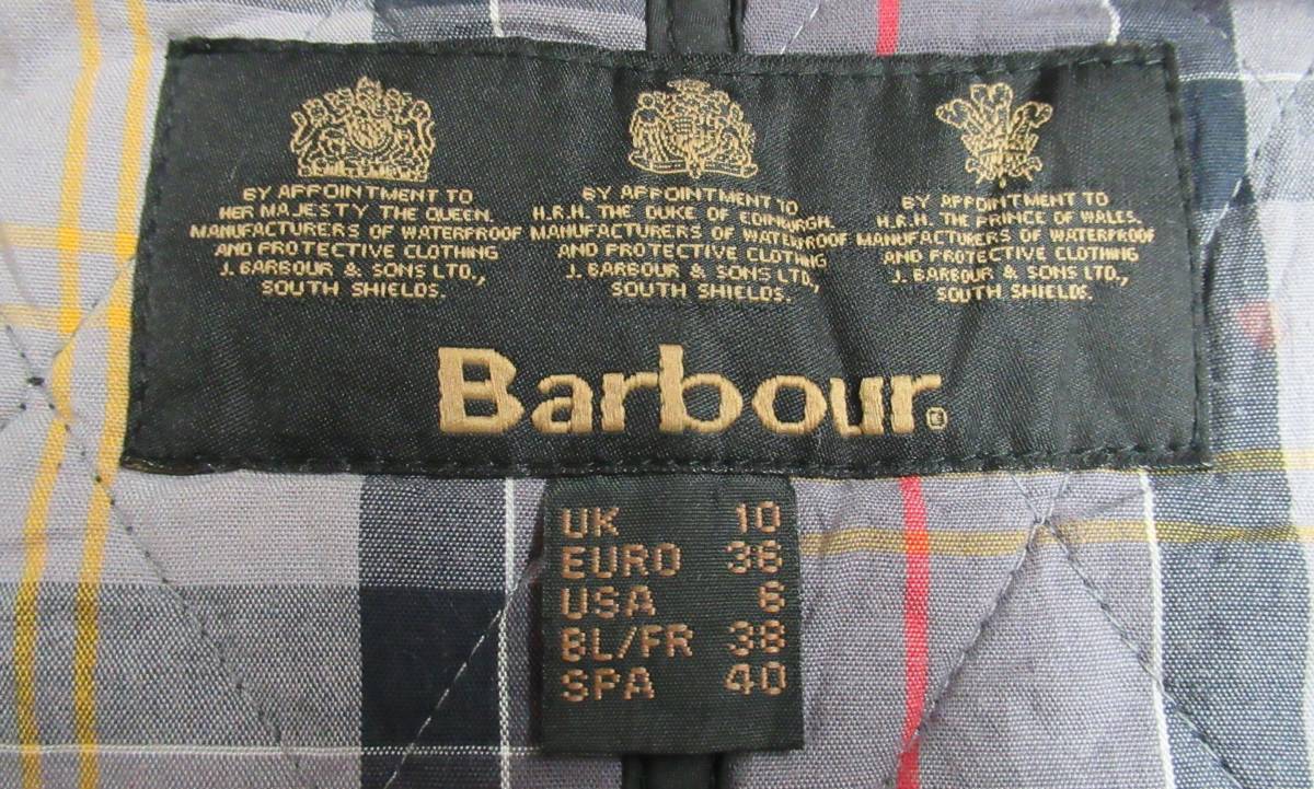 古着卸 ヨーロッパ古着＊Barbour バブアー＊VALERIE TRENCH QUILT 中綿 トレンチコート キルティングジャケット＊黒系 3ワラント_画像7