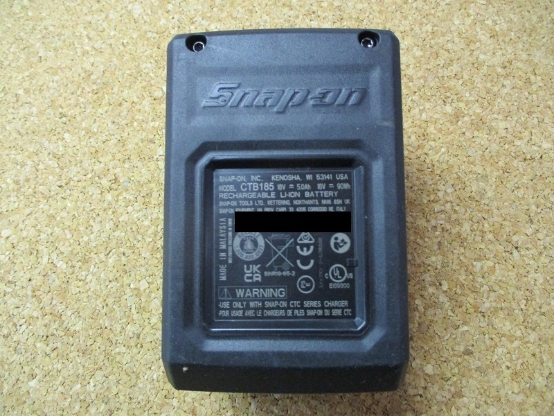 美しい Snap-on スナップオン 18V5Ah 新型リチウムバッテリーCTB185