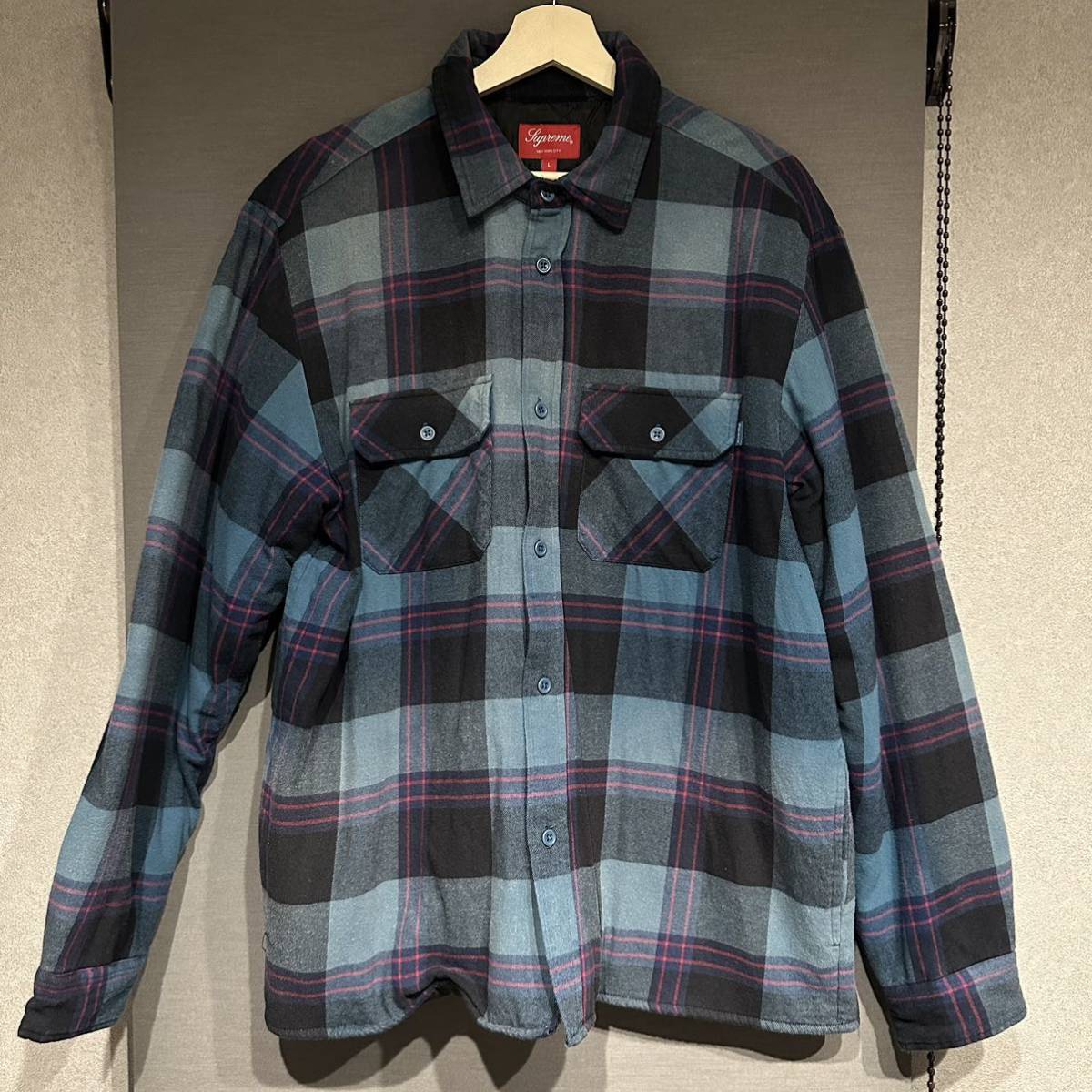 Yahoo!オークション - Supreme Quilted Flannel Shirt...