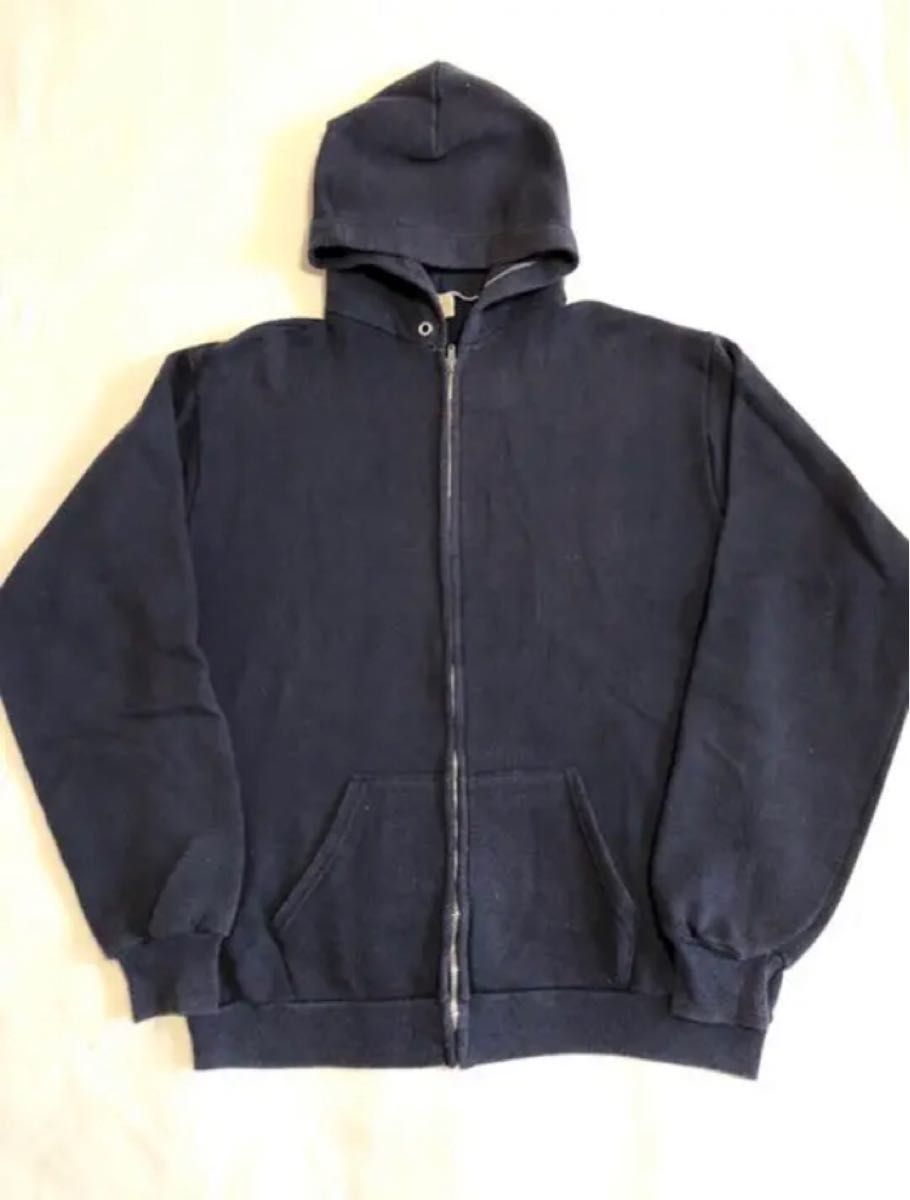 70s 80s SPORTSWEAR ジップフードスウェット ネイビー 70s 80s SPORTSWEAR ジップフードスウェット ネイビー