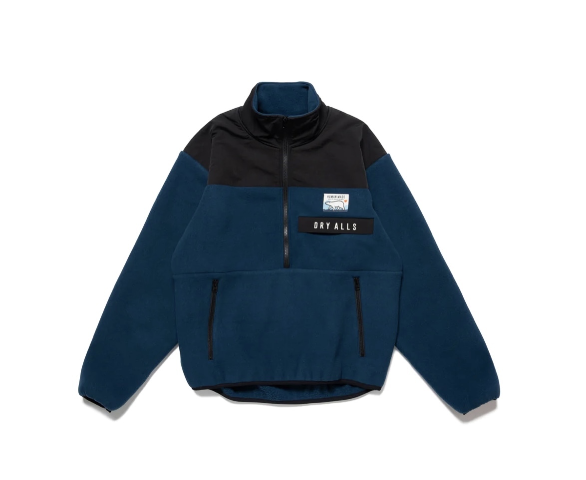 【国内正規Lサイズ】HUMAN MADE FLEECE HALF-ZIP PULLOVER ヒューマンメイド　フリース　ボア　NIGO_画像1