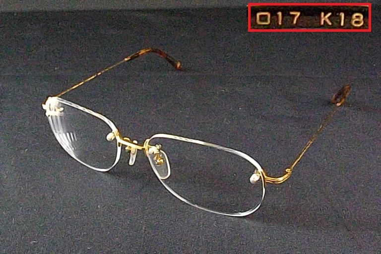 ◇K18 18金フレーム 老眼鏡 1.0 ロ-17 重さ 22.4g◇ equaljustice.wy.gov