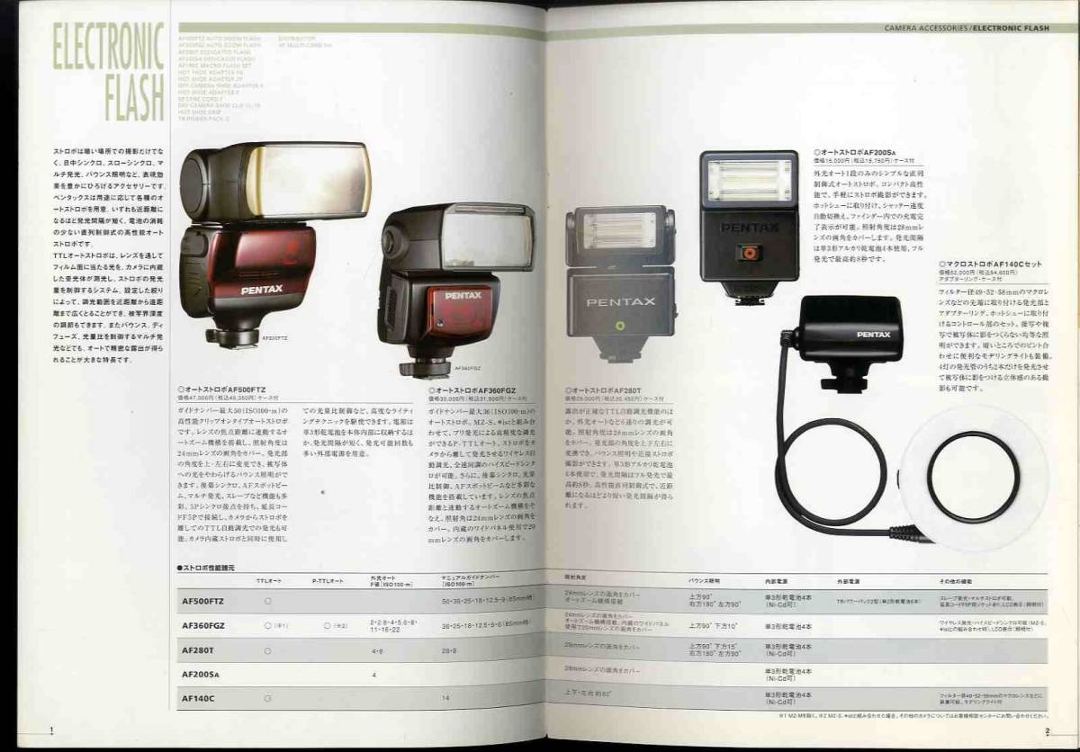 [e1164]( commodity catalog ) 05.2 Pentax (PENTAX) 35mm single‐lens reflex for accessory. pamphlet 
