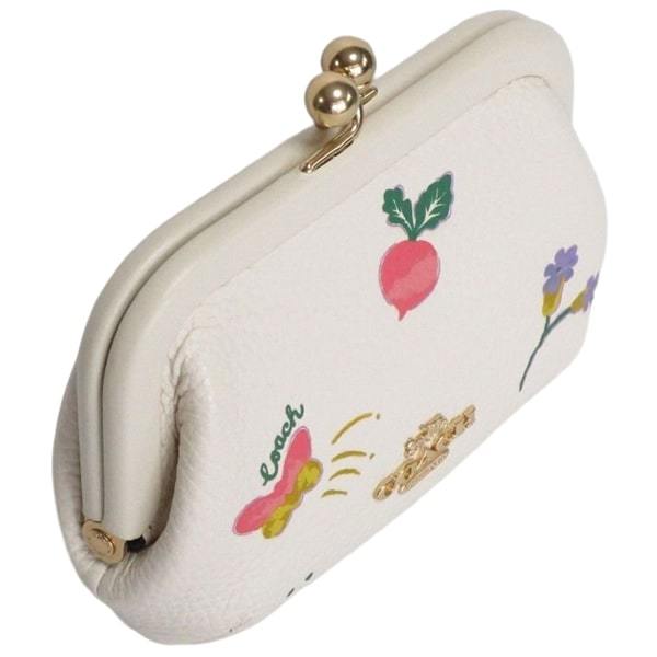 新品coach キスロック ウォレット コイン ケース ドリーミー ベジー