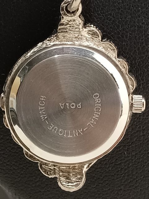 1125-004 used * quarts pendant watch design white face pocket watch approximately 70cm