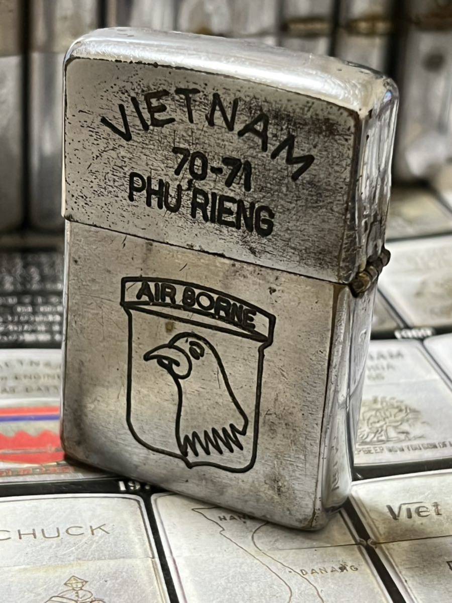 ベトナムZIPPO 本物1970年製ベトナムジッポー 第101空挺師団 当時物 