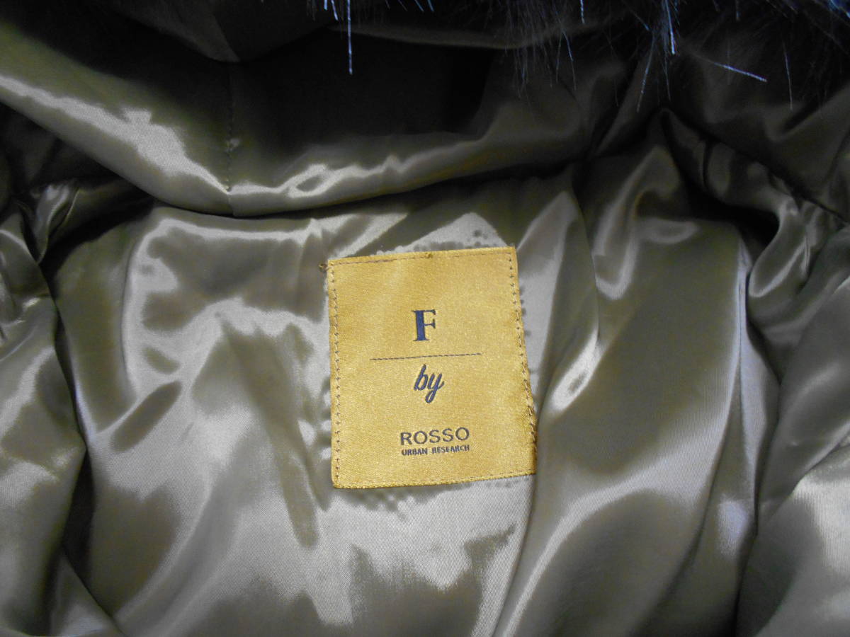 ( beautiful goods free shipping!) F by ROSSOefbai rosso Urban Research khaki gloss .. satin down coat free size ( warm light )