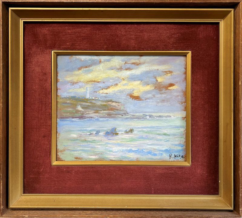 時代物 肉筆油彩画 antique Yahoo!オークション - 【FCP】 真作保証 北蓮蔵 肉筆油彩画
