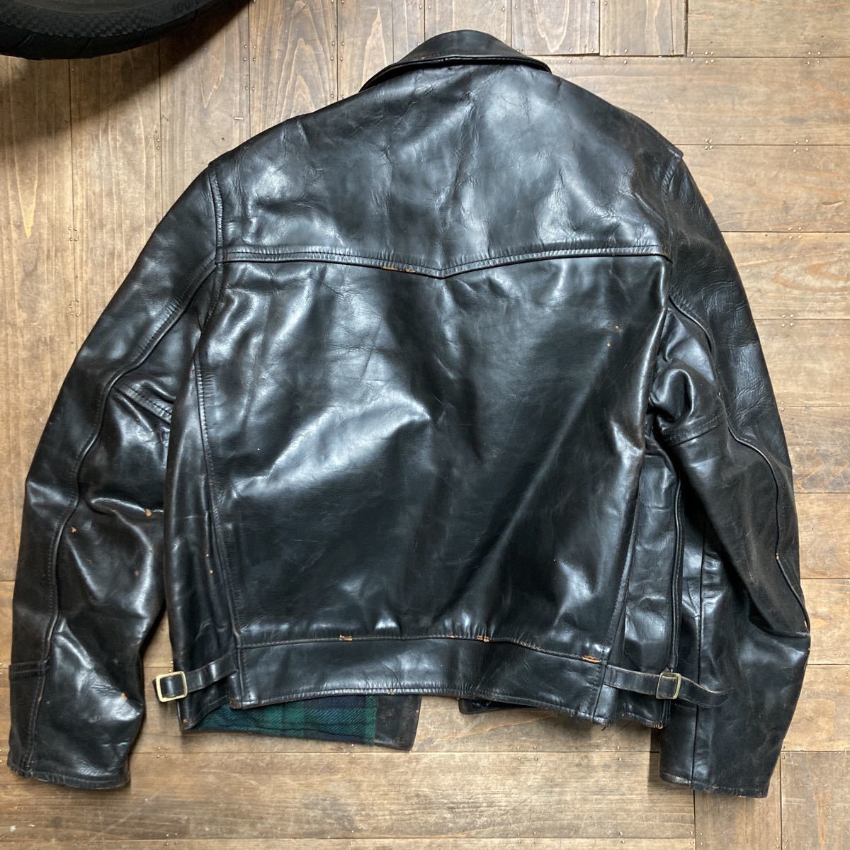 エアロレザー ハイウェイマン AERO LEATHER ライダースジャケット 本革 ホースハイド 茶芯