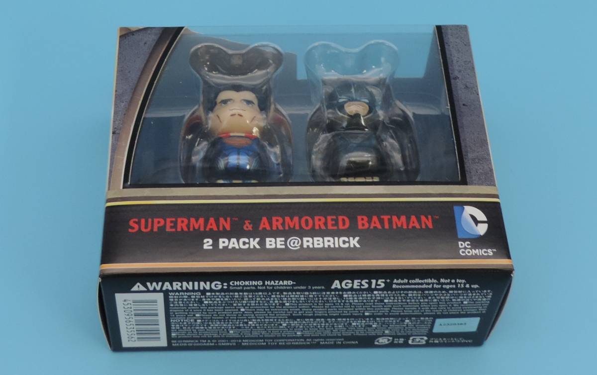 ベアブリック SUPERMAN & ARMORED BATMAN 100％ 2個セット BE@RBRICK 