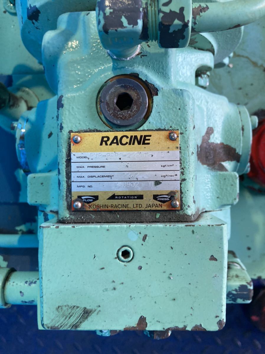 N3193 RACINE モーターポンプ 油圧ユニット バルブユニット 2.2kw 3
