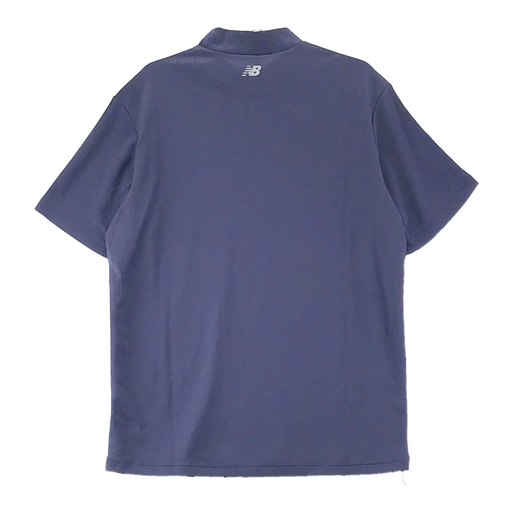 NEW BALANCE ニューバランス 2022年モデル ハイネック 半袖Tシャツ レオパードロゴ ネイビー系 6 [240001823787] ゴルフウェア メンズ_画像2