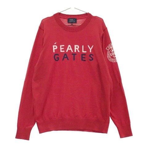 送料無料】 PEARLY GATES パーリーゲイツ ニットセーター 二段ロゴ