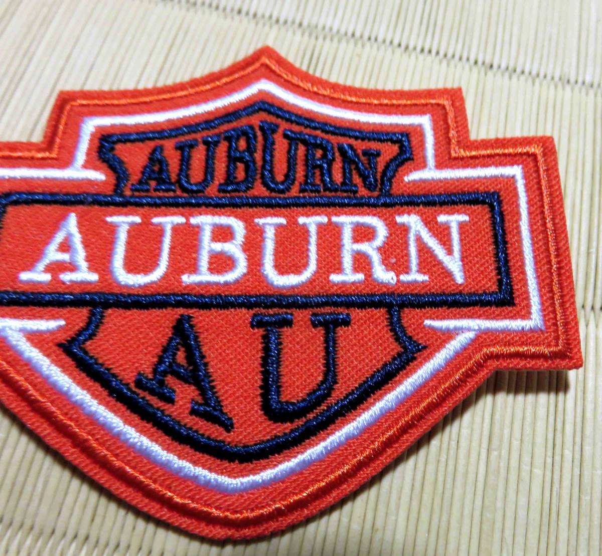 橙AU◆新品オーバーン大学 Auburn Universityアメリカ刺繍ワッペン◆スポーツ■サバゲー　ミリタリー　ファッション■ 洋服・衣類・衣服DIY