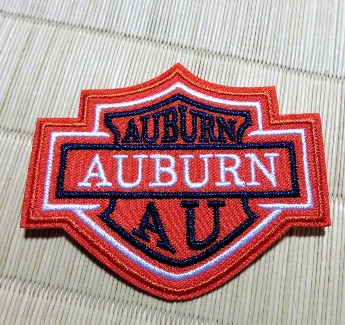 橙AU◆新品オーバーン大学 Auburn Universityアメリカ刺繍ワッペン◆スポーツ■サバゲー　ミリタリー　ファッション■ 洋服・衣類・衣服DIY