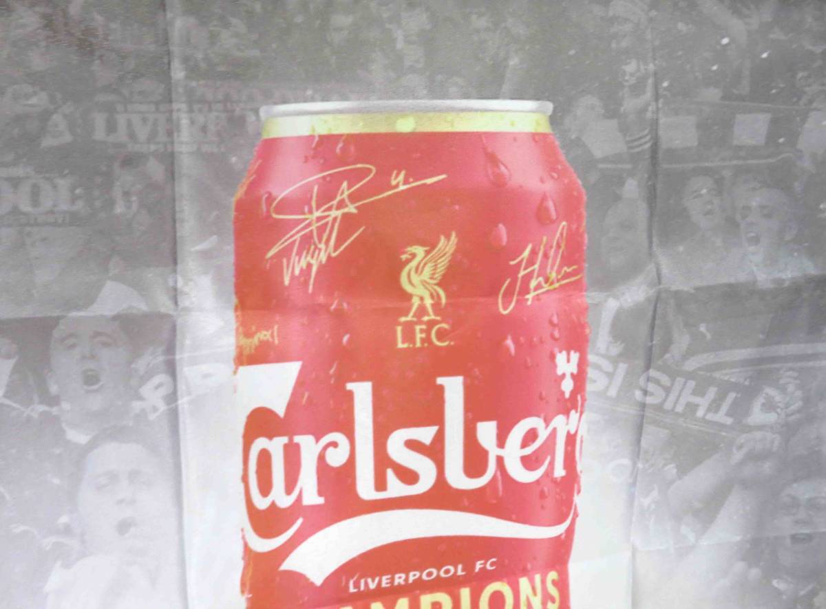 『標準（暗室用）』赤▽リバプールFCリヴァプールFC Liverpool×　カールスバーグ　Carlsberg　 BEER　デンマークビール フラッグ旗バナー_画像7