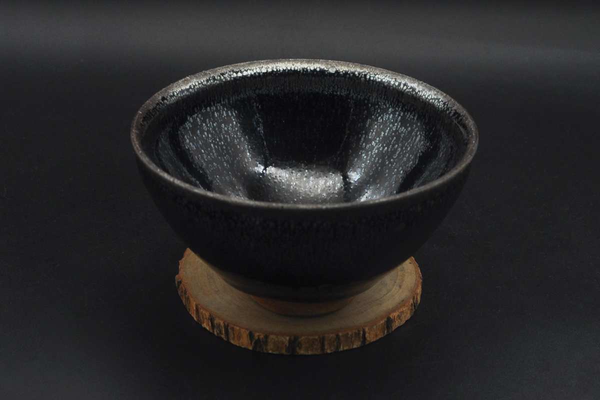 ☆唐物古玩古董☆宋時代建窯希少珍品銀油滴天目茶碗| macrosearch.com.co