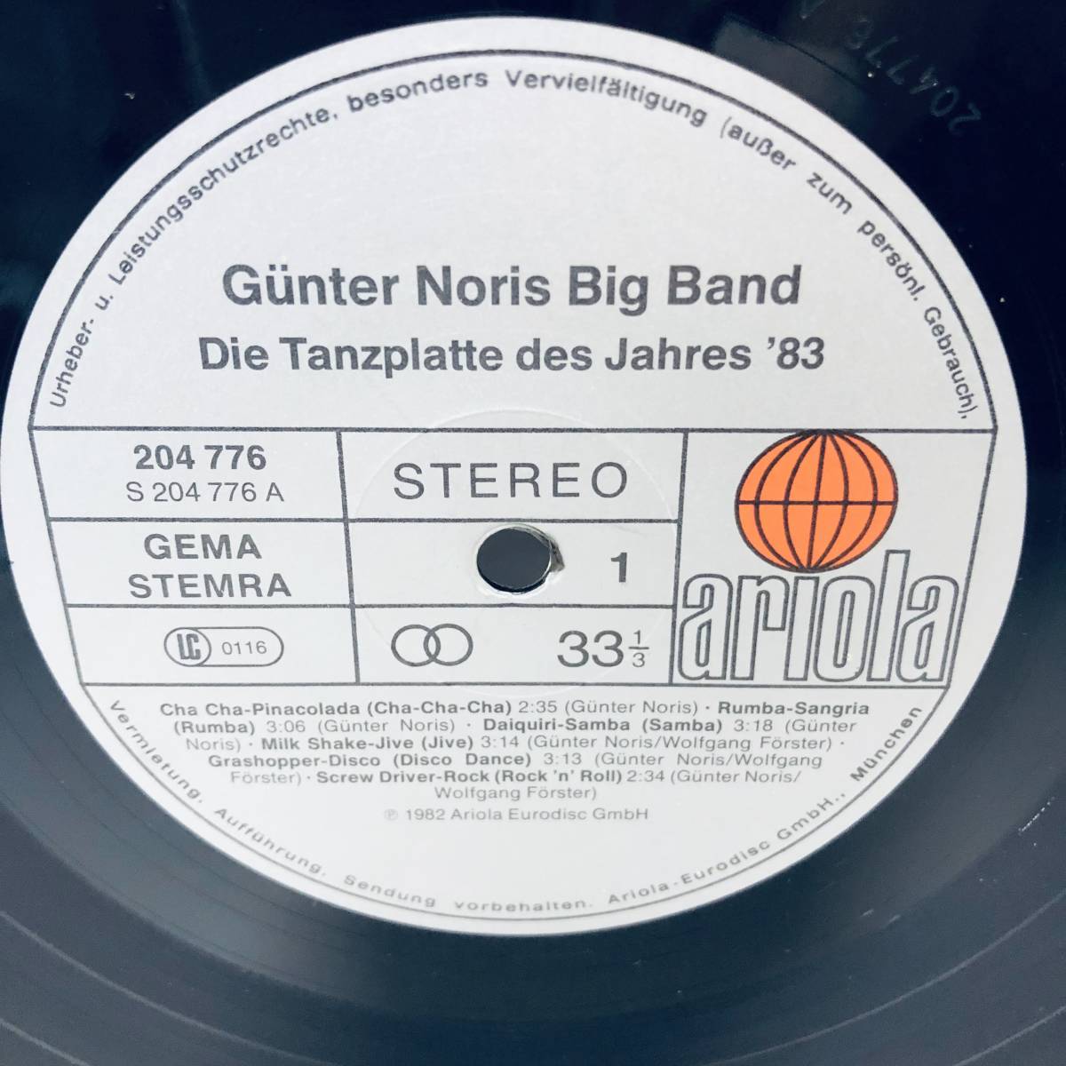 【LP】Gunter Noris Big Band/Die Tanzplatte Des Jahres '83 レコード ※その他レコード出品中！！同梱可能です！！_画像5