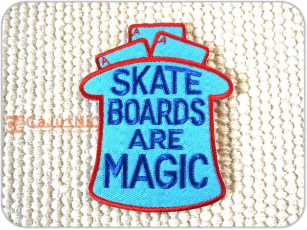 刺繍ワッペン/SKATEBOARDS ARE MAGIC.BL/スケボー_画像2