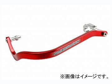 2輪 ZETA アーマーハンドガード ベンド SXハンドルバー用(28.6mm) レッド ZE72-0104 JAN：4547836072406_画像1