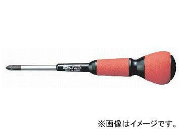 アネックス/ANEX クッションパワードライバー (電工タイプ) No.3700 レッド (+)2×200 JAN：4962485240066_画像1