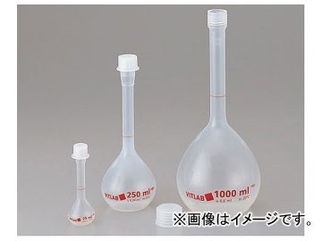 アズワン/AS ONE EMユーロPMPメスフラスコ（キャップ付き） 透明/1000ml 品番：5-5362-06 JAN：4580110253719_画像1