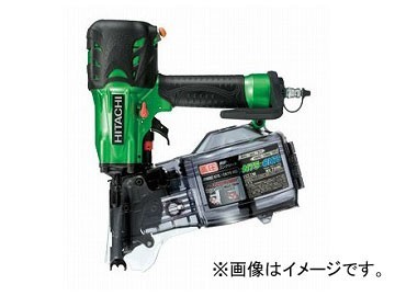 日立工機 高圧ロール釘打機 メタリックグリーン NV75HMC(L)_画像1