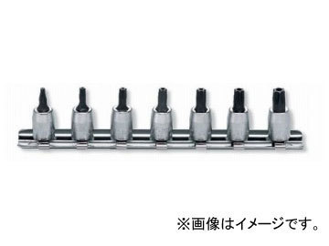 コーケン/Koken 1/4”（6.35mm） イジリ止めトルクスビットソケット レールセット 7ヶ組 RS2025/7-HOLE_画像1