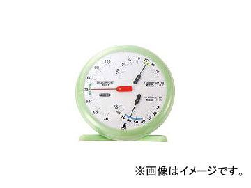 シンワ測定 温湿度・不快指数計 丸型 Rー1 15cm リーフグリーン 70480 JAN：4960910704800_画像1