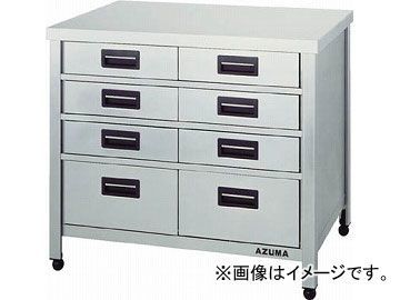 アズマ 縦型引出し付作業台 500×450×800 KTVO-500(4552962) JAN：4560155873318_画像1