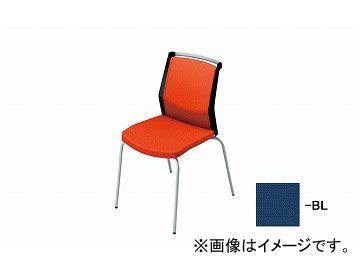 ナイキ/NAIKI 会議用チェアー 4本脚/背パット ブルー E290F-BL 508×570