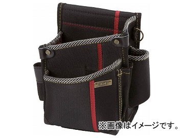 KH 進化シリーズ ウエストバッグ2段ポケット（小） 黒/緋 右腰用 SA14K(7708084)_画像1