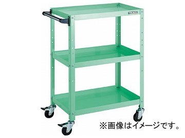 トラスコ中山 ラビットワゴン 700×450 ハンドル付 ゴム車輪 YG色 RBW-973H YG(8183228)